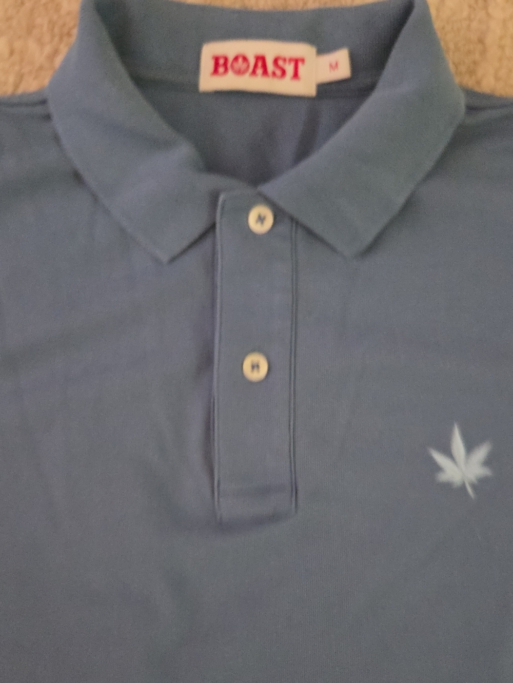Boast Slate Blue Polo Shirt, M - New No Tags